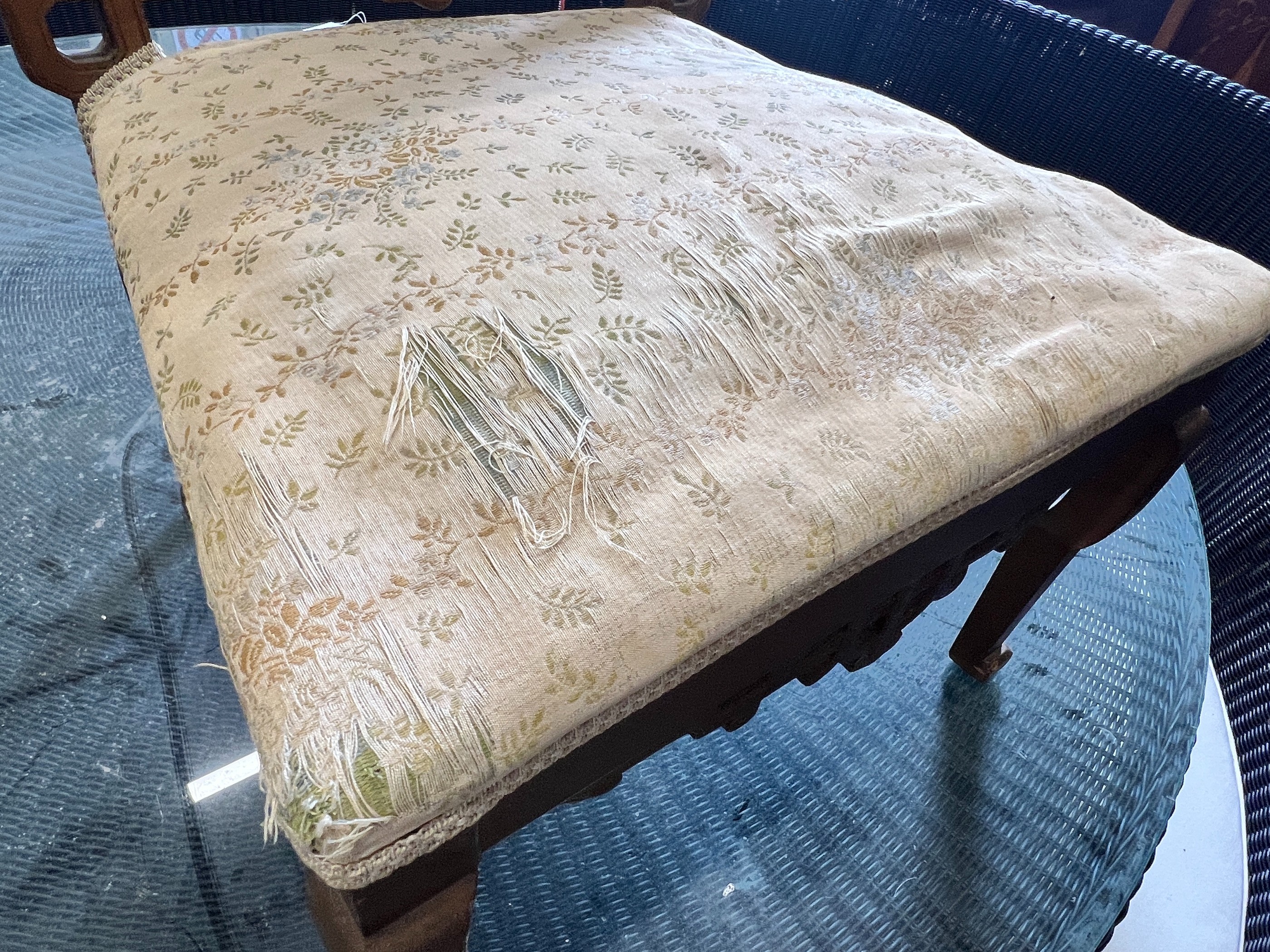 A late 19th century Chinese taste bedroom chair